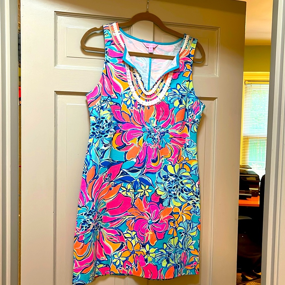 Lilly Pulitzer Harper Shift Dress Aqua breezy